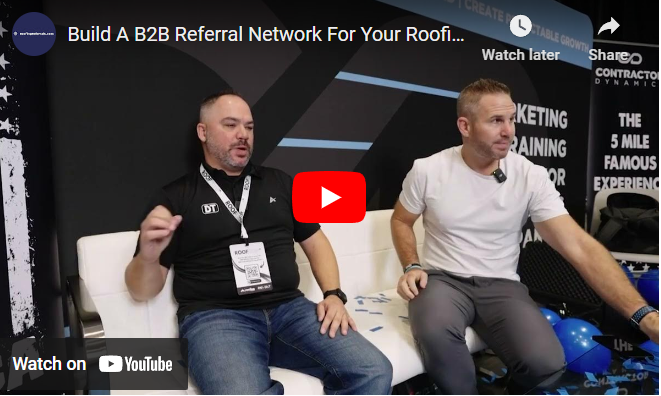 Build B2B Referral Network for roofing company